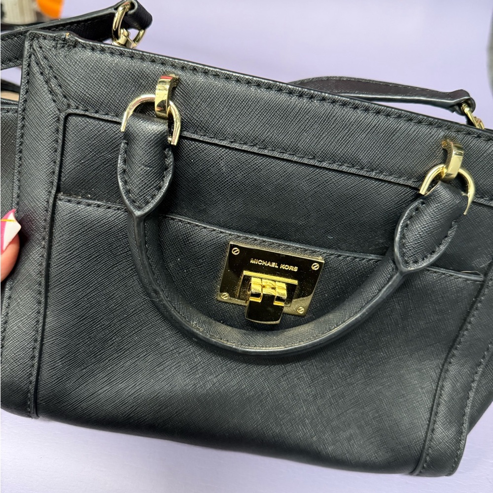 Michael Kors Black Leather Handbag